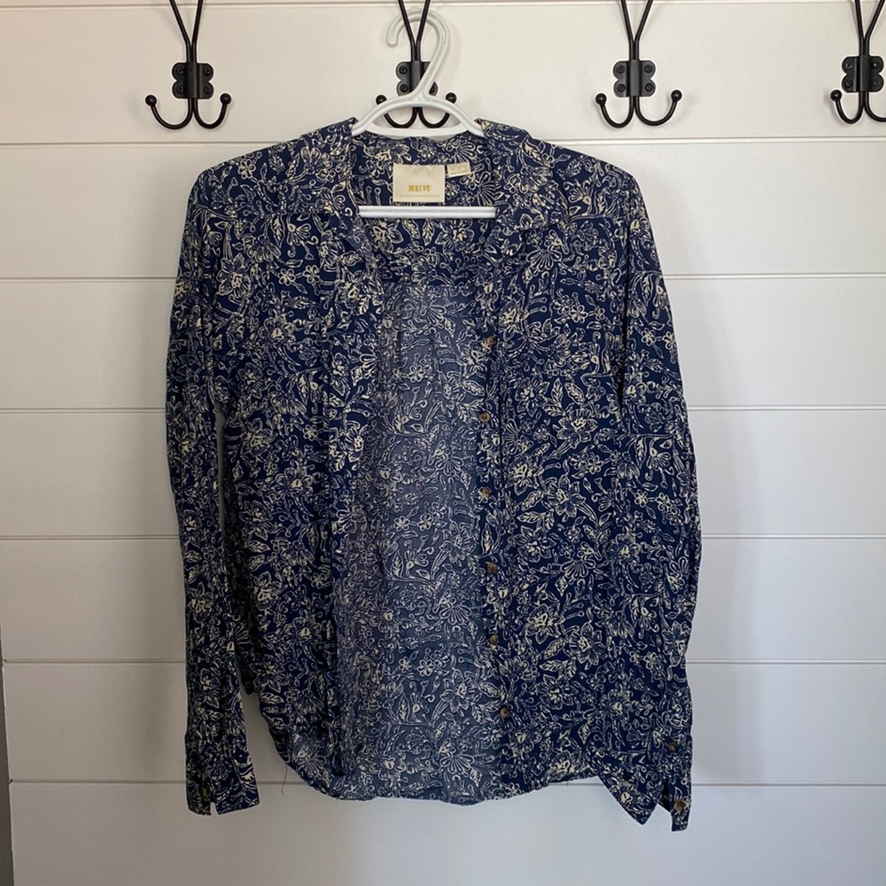 Anthropology Button up Blouse